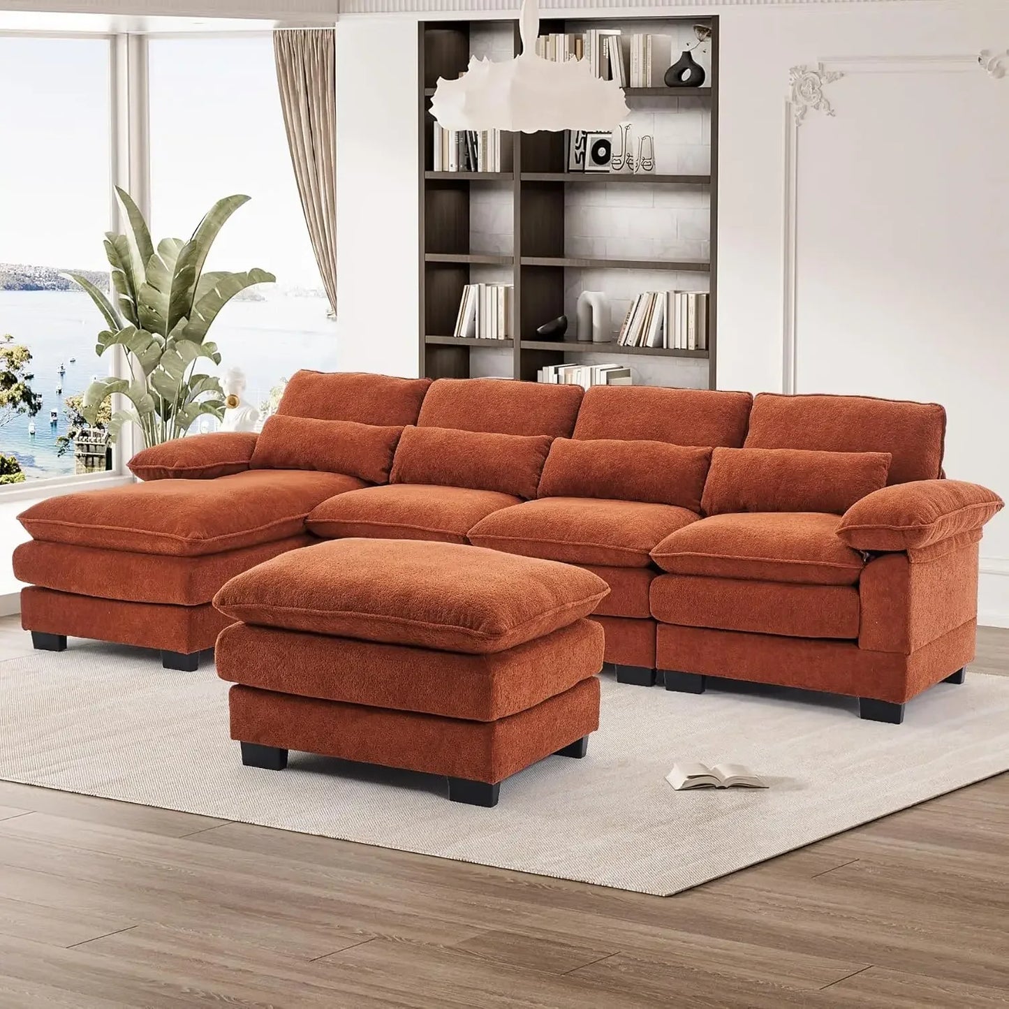 114" U Shape Sectional Cloud Couch