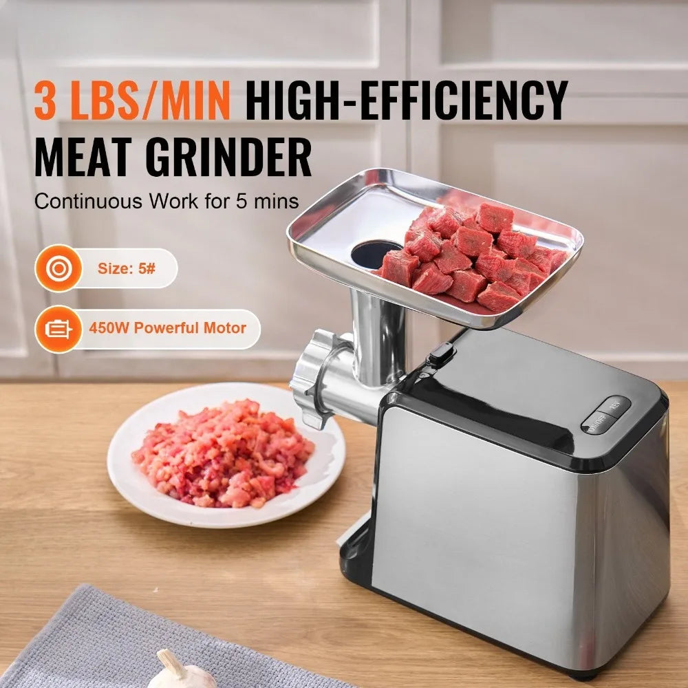 Electric Meat Grinder 3 Lbs/Min Sausage Stuffer Maker for Home Kitchen