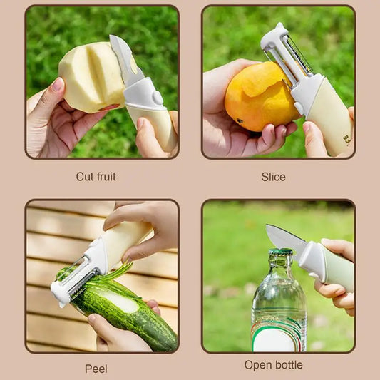 Fruit Peelers Fruit Cutter With Cover Portable Fruit Paring
