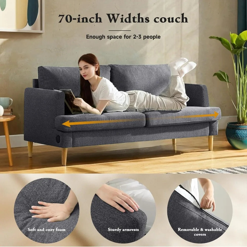 Loveseat with USB Type C Ports
