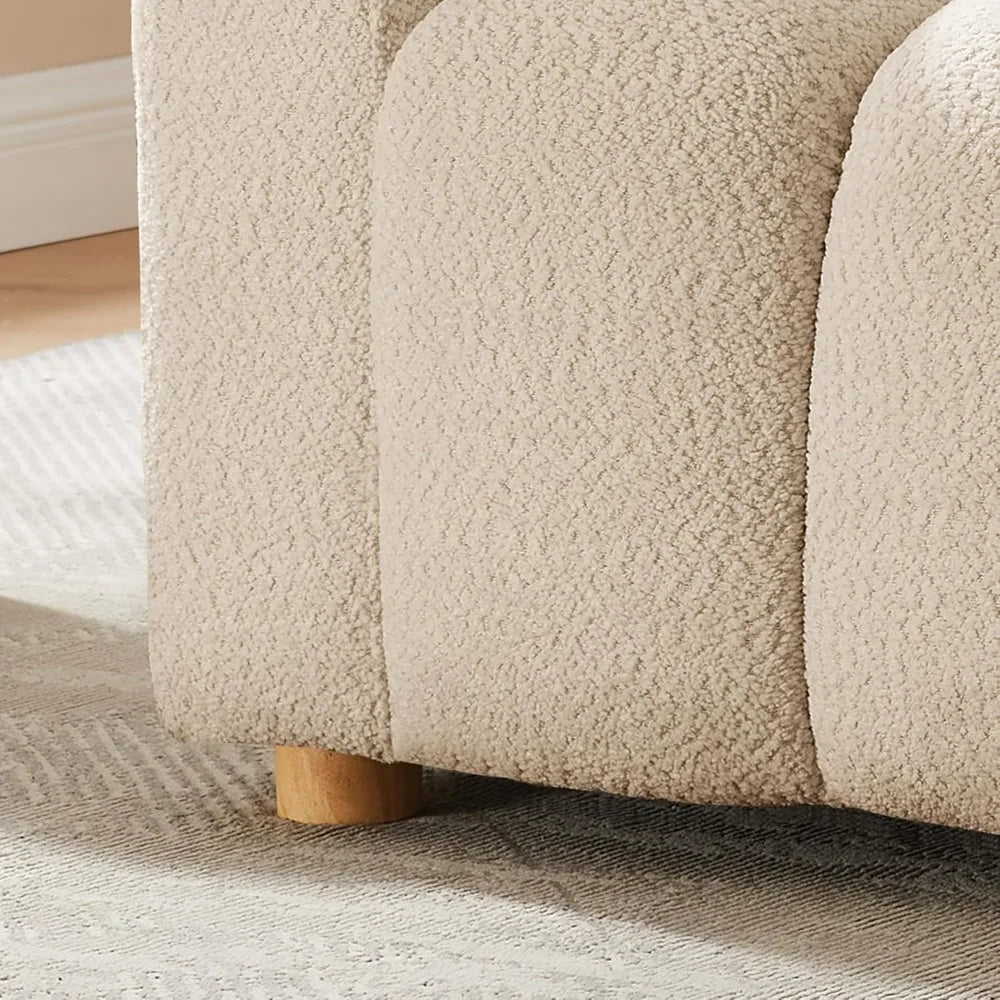 40" Comfy Boucle, Deep Seat and Wide Arms, Upholstered Armchair