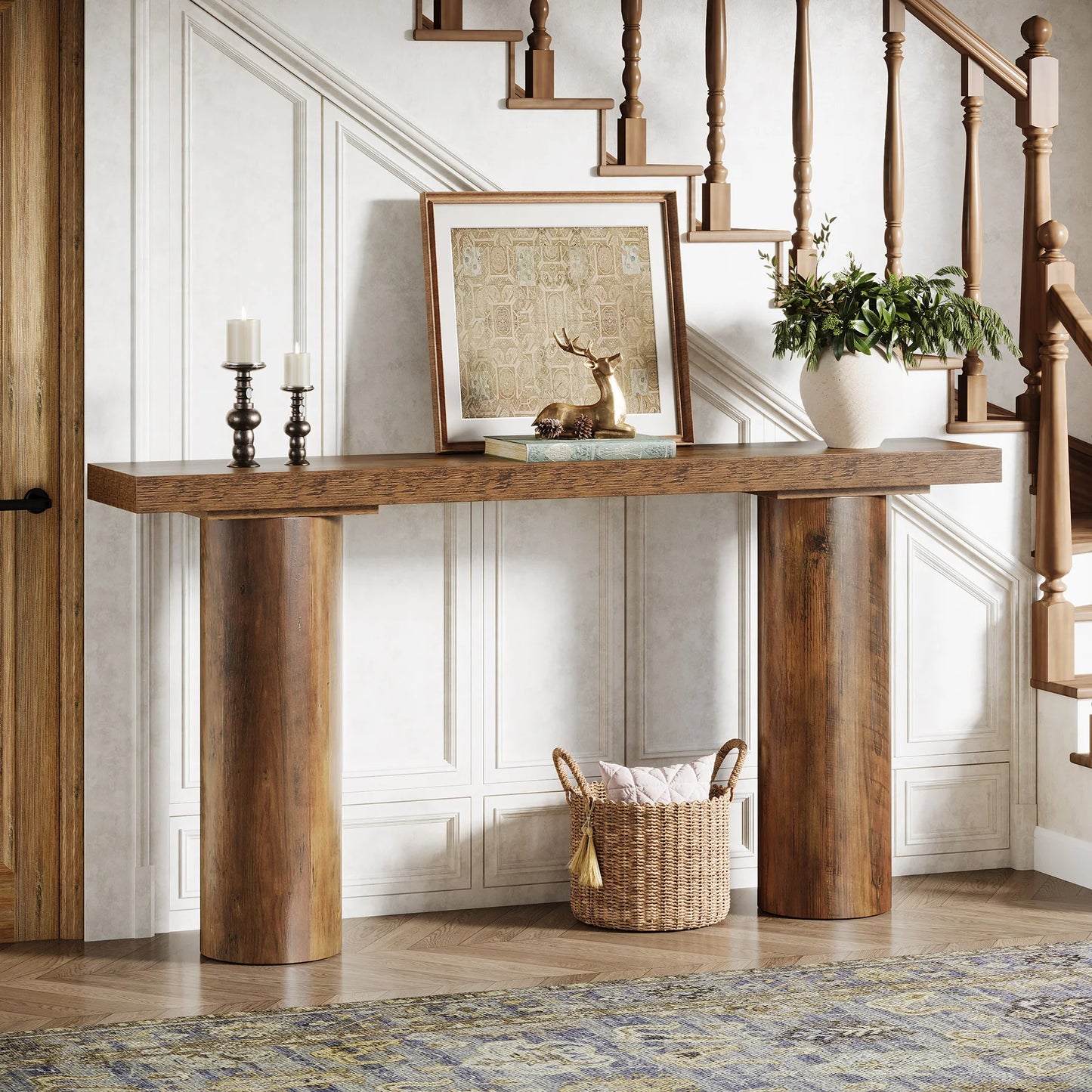63" Farmhouse Narrow Table