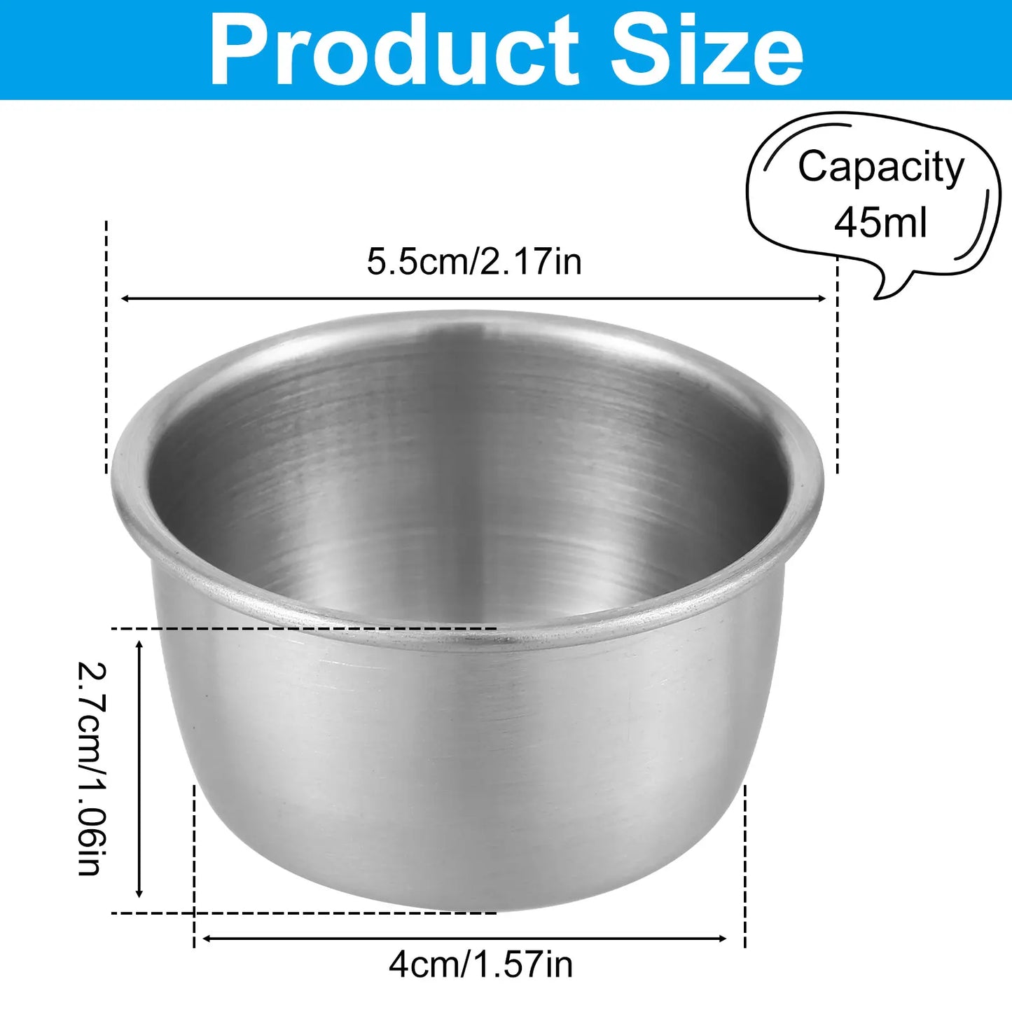 12 pieces of 304 stainless steel dipping cup