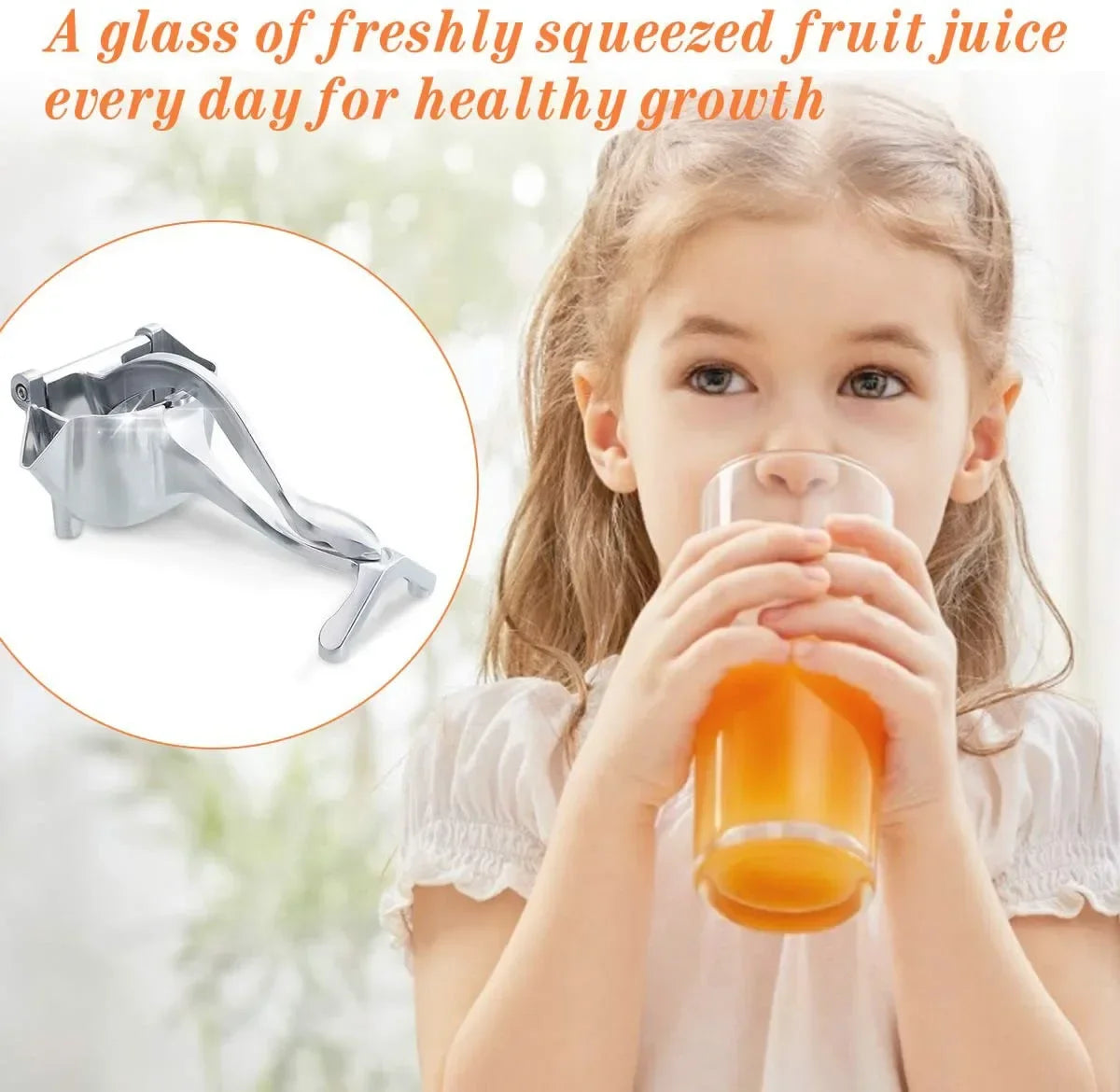 Manual Juice Squeezer Aluminum Alloy Hand Pressure