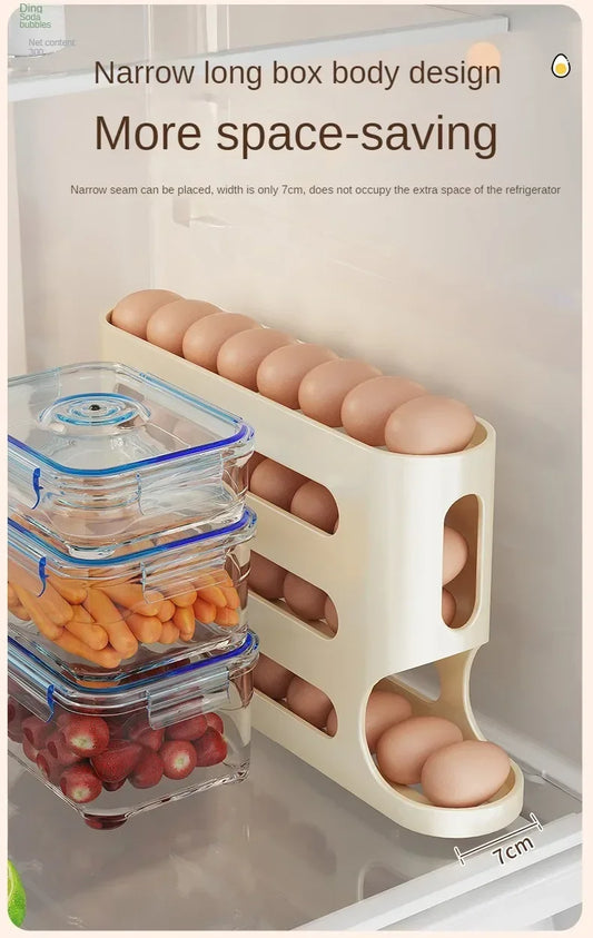 4-layer Slide Egg Storage Box Ladder Style