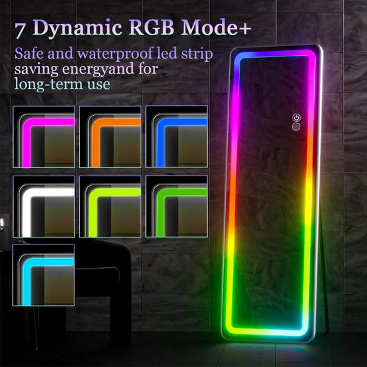 Dimming & 7 Color Changing Lighting, Wall Mounted Mirror