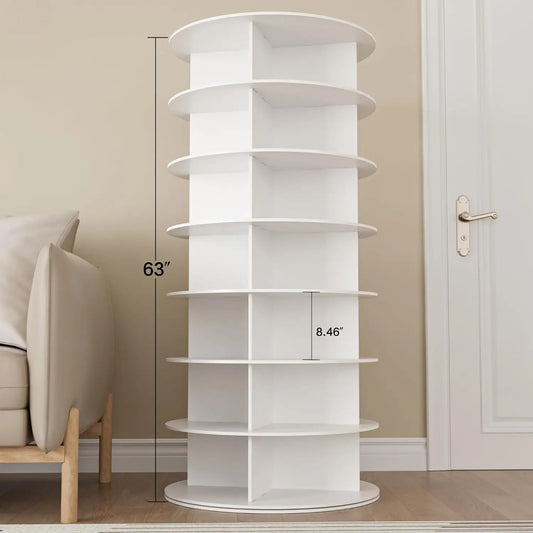 Rotating Shoe Rack Tower 7 Tier Organizer