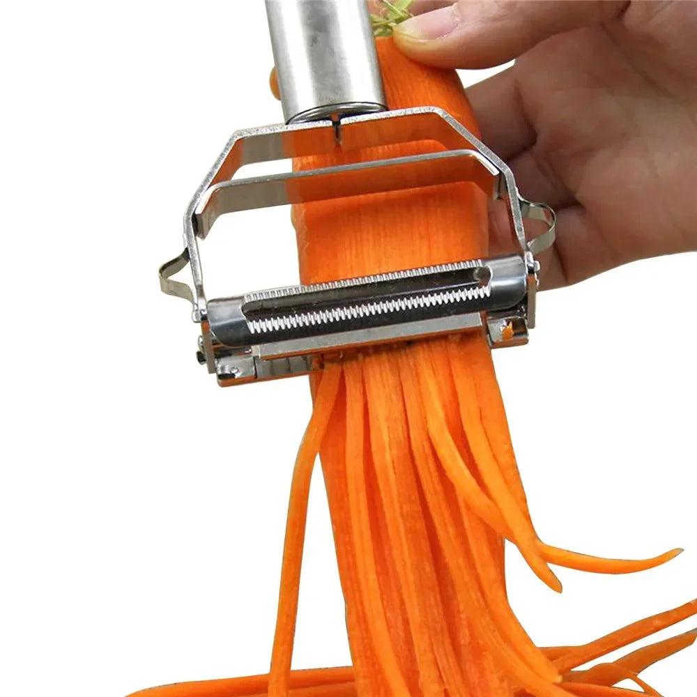 Stainless Steel Multifunction Peeler, Fruit & Vegetable Grater, Julienne Slicer for Potato, Carrot, Cucumber, Kitchen Tool
