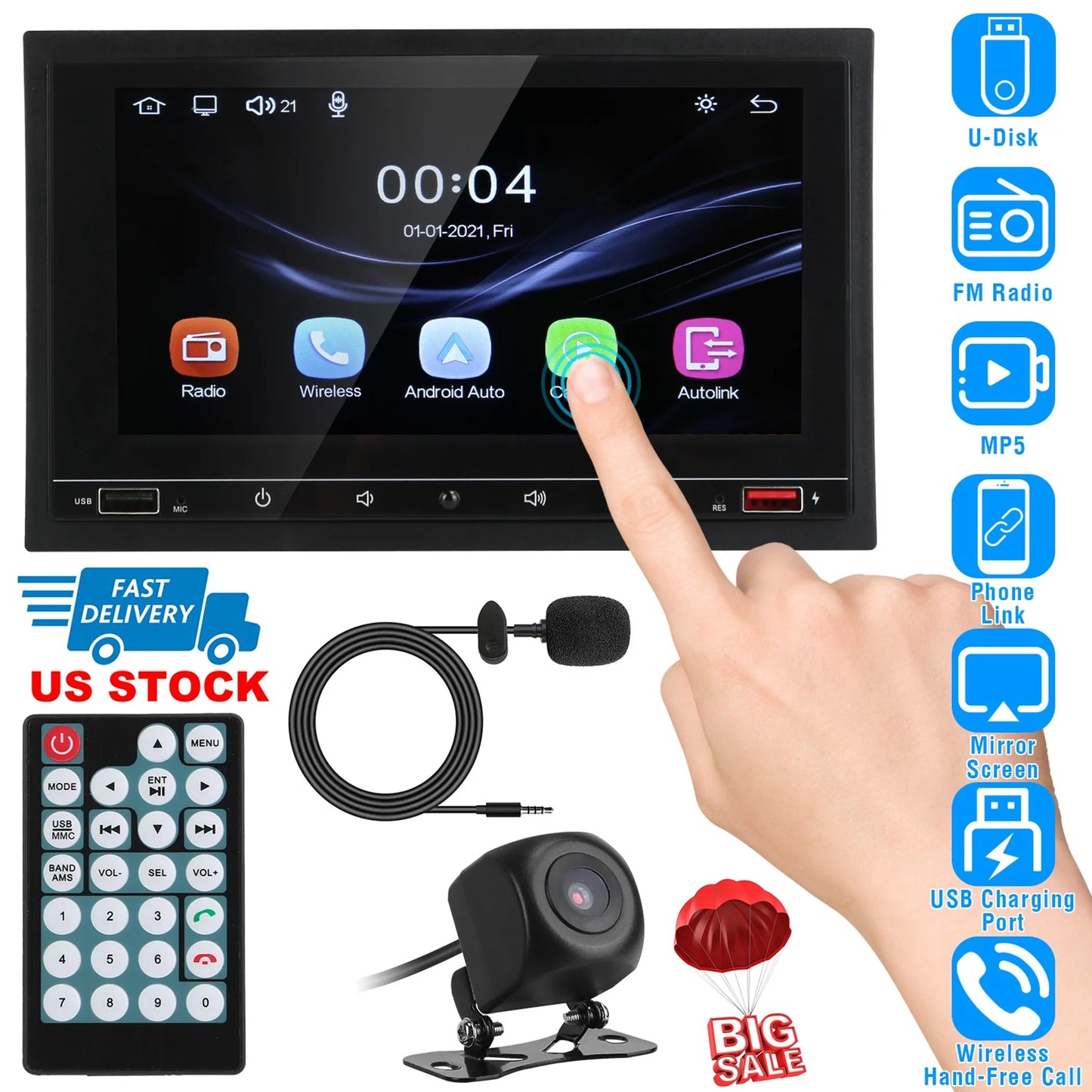 Universal Wireless Car MP5 Player