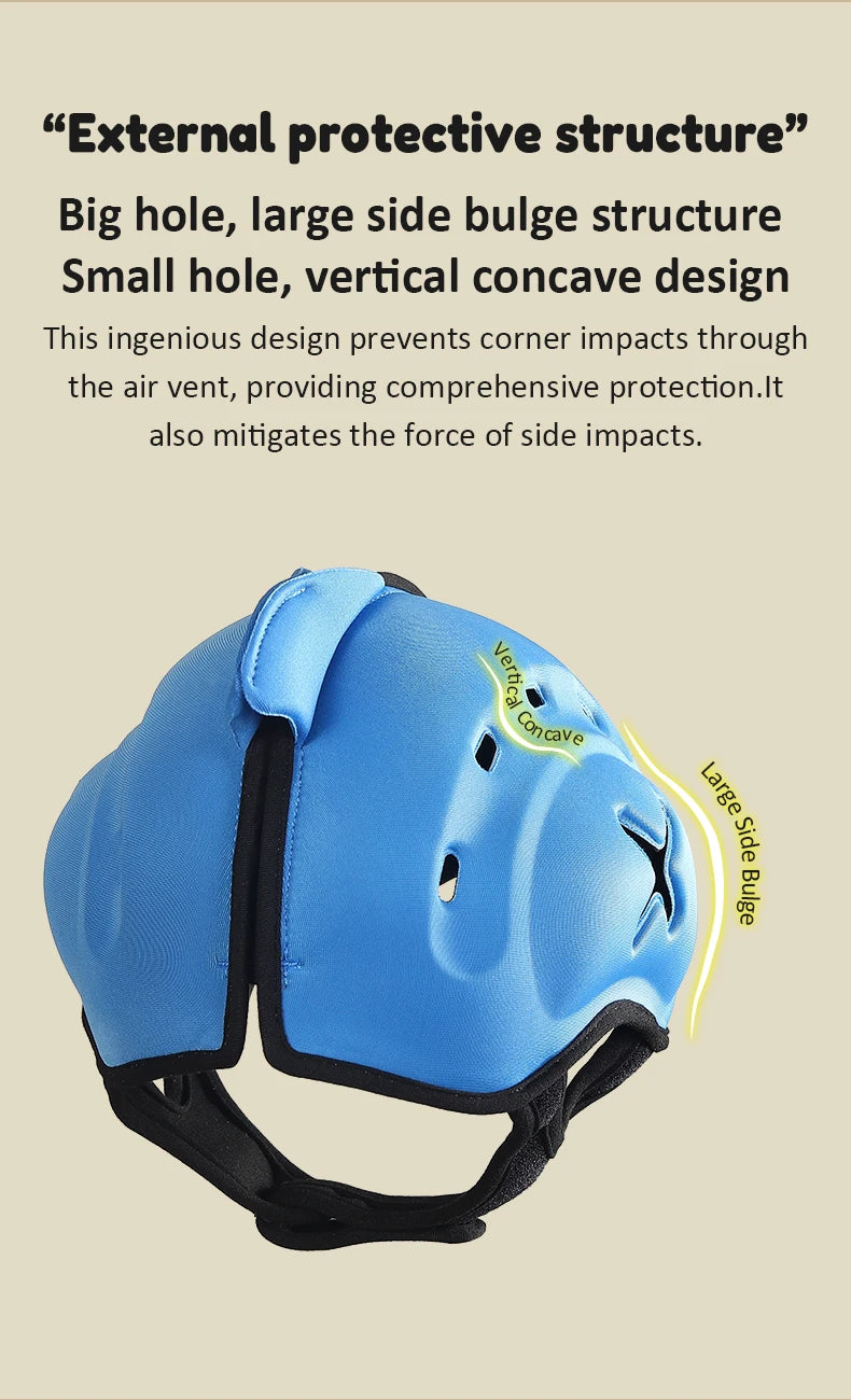 Anti-Shock Baby Helmet Toddler Head Protector, Headgear for Infant, Learn Crawl, Walk