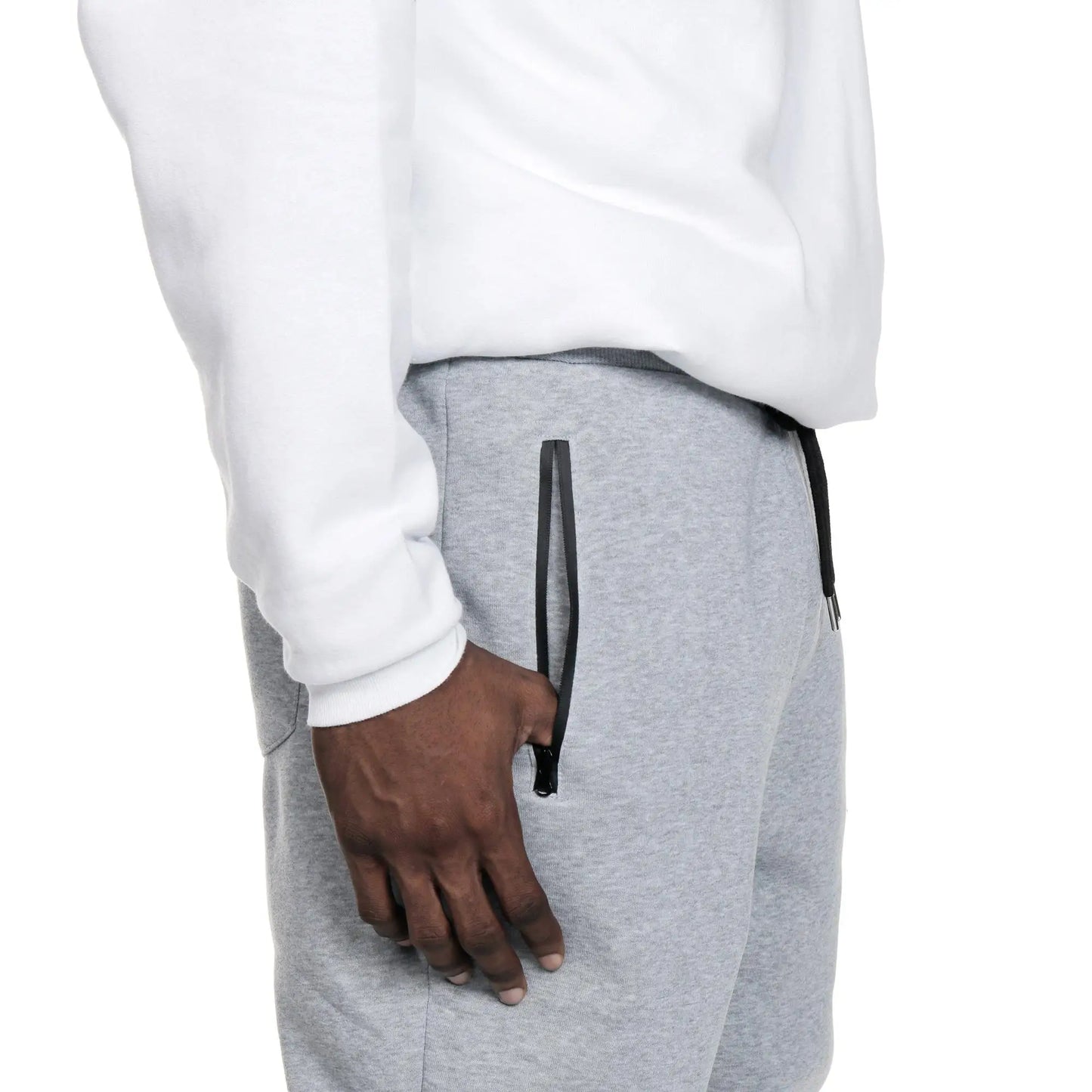 3 PACK: Men's Fleece Lined Slim Fit Jogger Sweatpants, Zipper Pockets, S-3XL