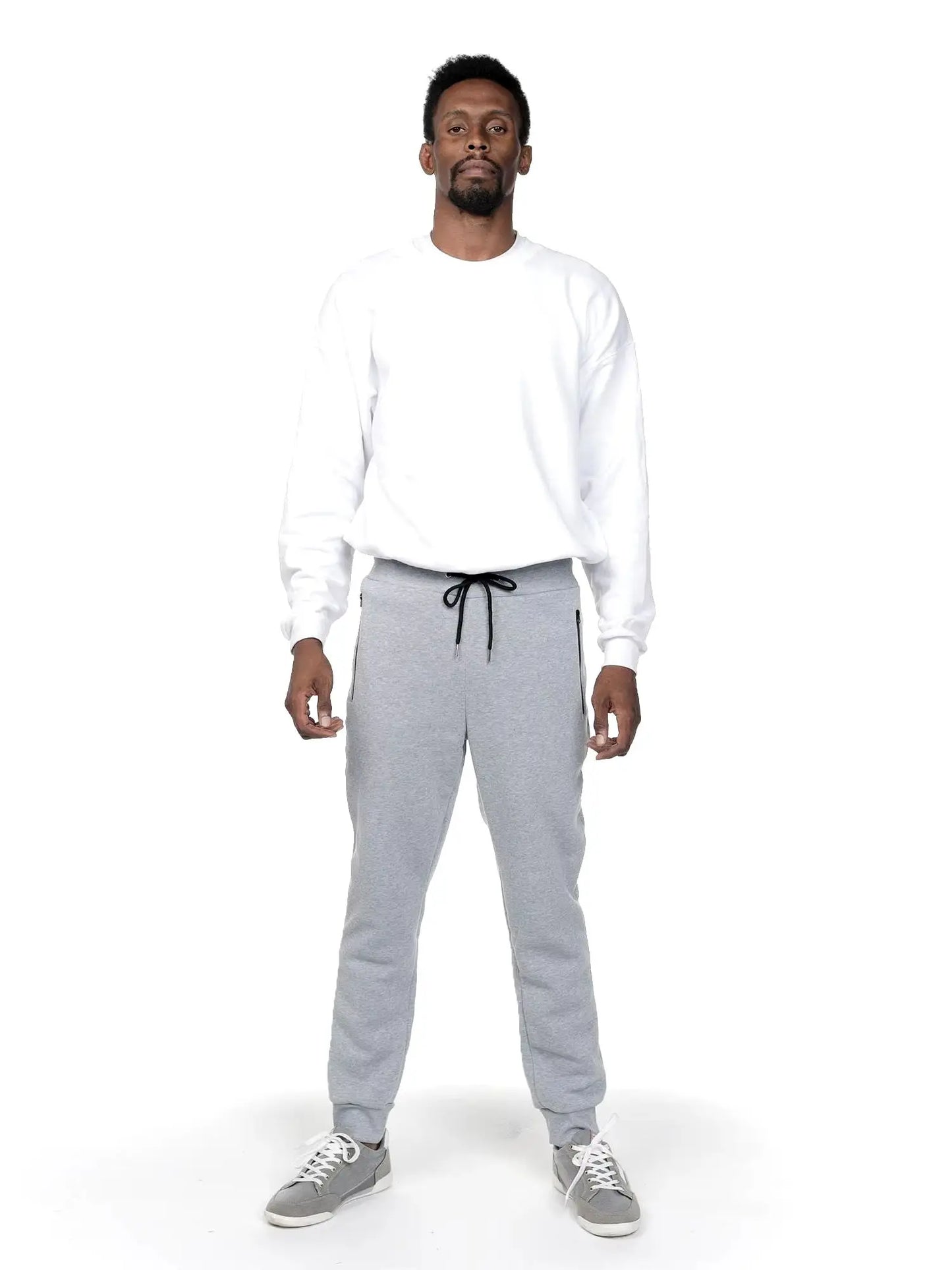 3 PACK: Men's Fleece Lined Slim Fit Jogger Sweatpants, Zipper Pockets, S-3XL
