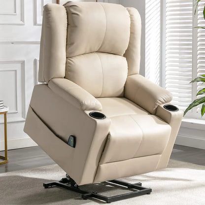 Power Lift Recliner with Heat and Massage, and Cup Holder