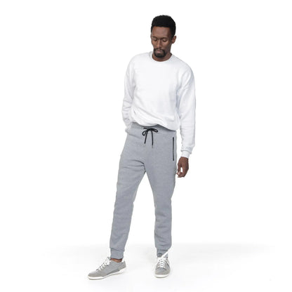 3 PACK: Men's Fleece Lined Slim Fit Jogger Sweatpants, Zipper Pockets, S-3XL