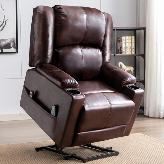 Power Lift Recliner with Heat and Massage, and Cup Holder