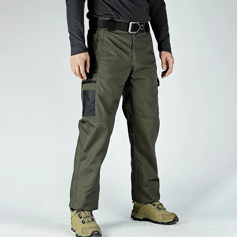 2Pcs Men Tactical Pants, Multiple Pockets
