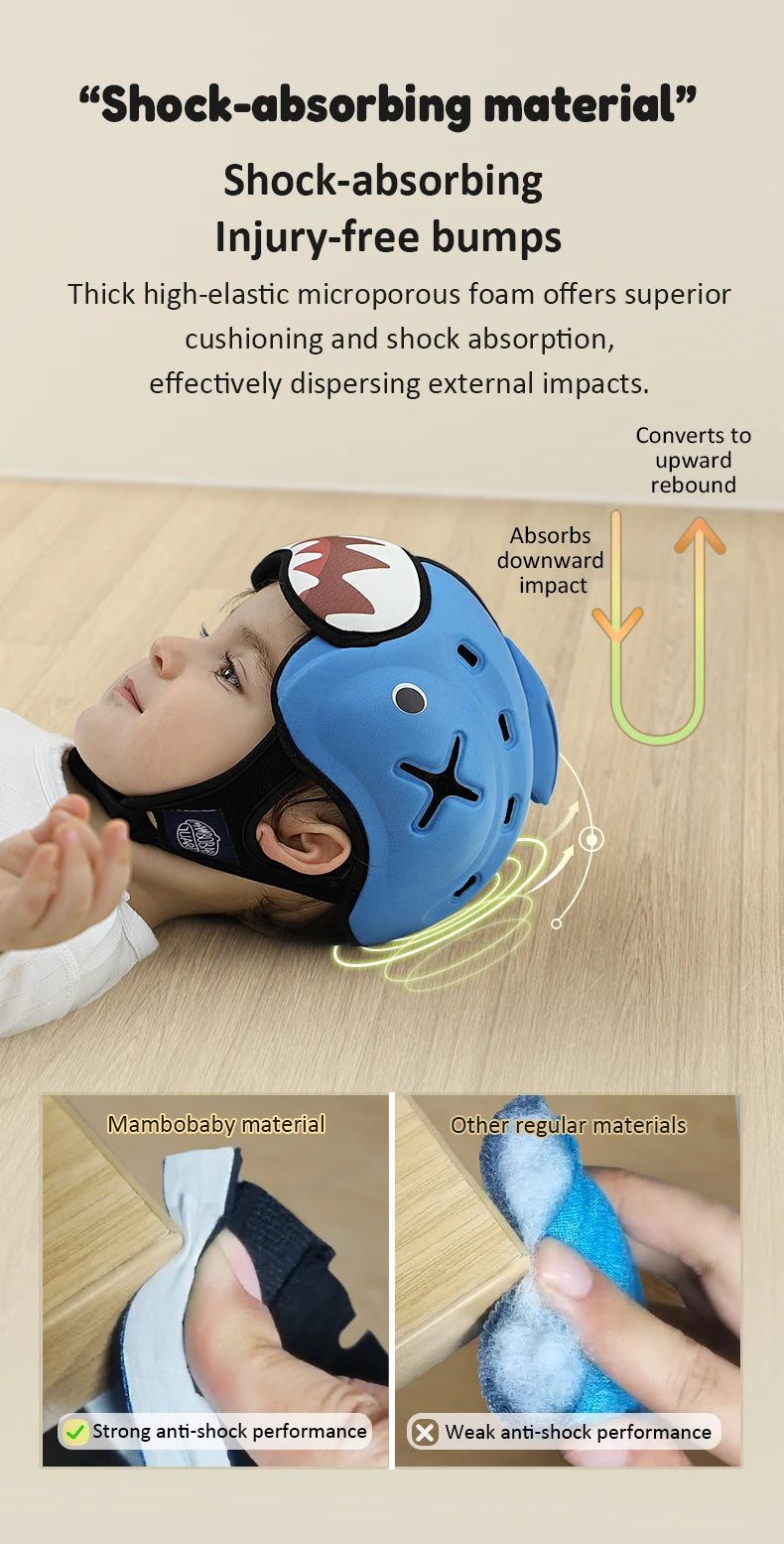 Anti-Shock Baby Helmet Toddler Head Protector, Headgear for Infant, Learn Crawl, Walk