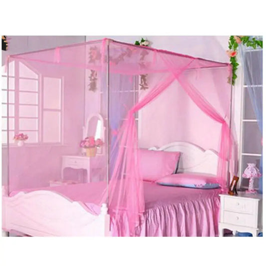 2025 Summer Home Mosquito Nets 4 Corner Post Bed Canopy Net Double Bed