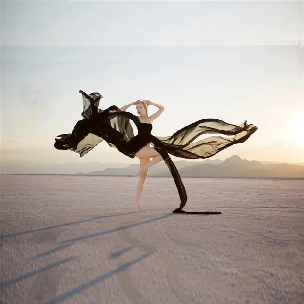 Chiffon Lace Maternity Dresses For Photo Shoot, Sexy Split Front