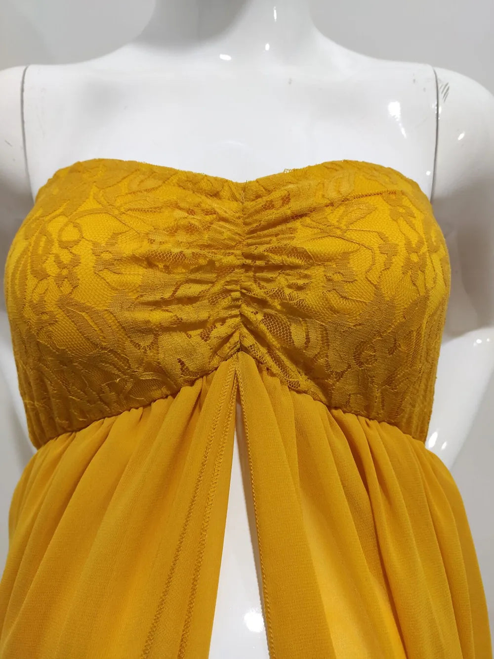 Chiffon Lace Maternity Dresses For Photo Shoot, Sexy Split Front