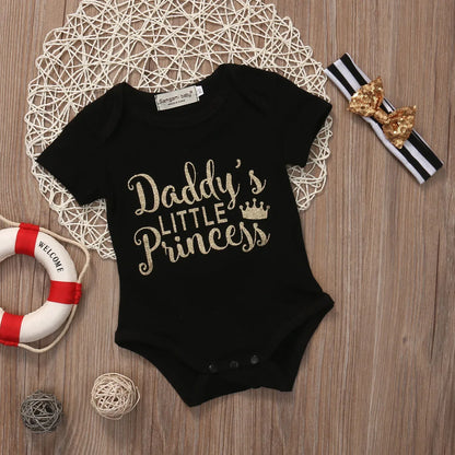 Newborn Infant Baby Girl Toddler Clothes-Short Sleeves Bodysuit Jumpsuit Playsuit Outfit 0-18M