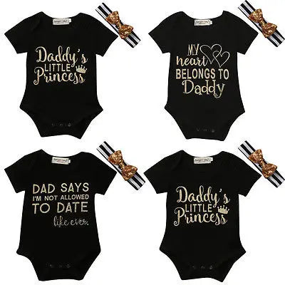 Newborn Infant Baby Girl Toddler Clothes-Short Sleeves Bodysuit Jumpsuit Playsuit Outfit 0-18M