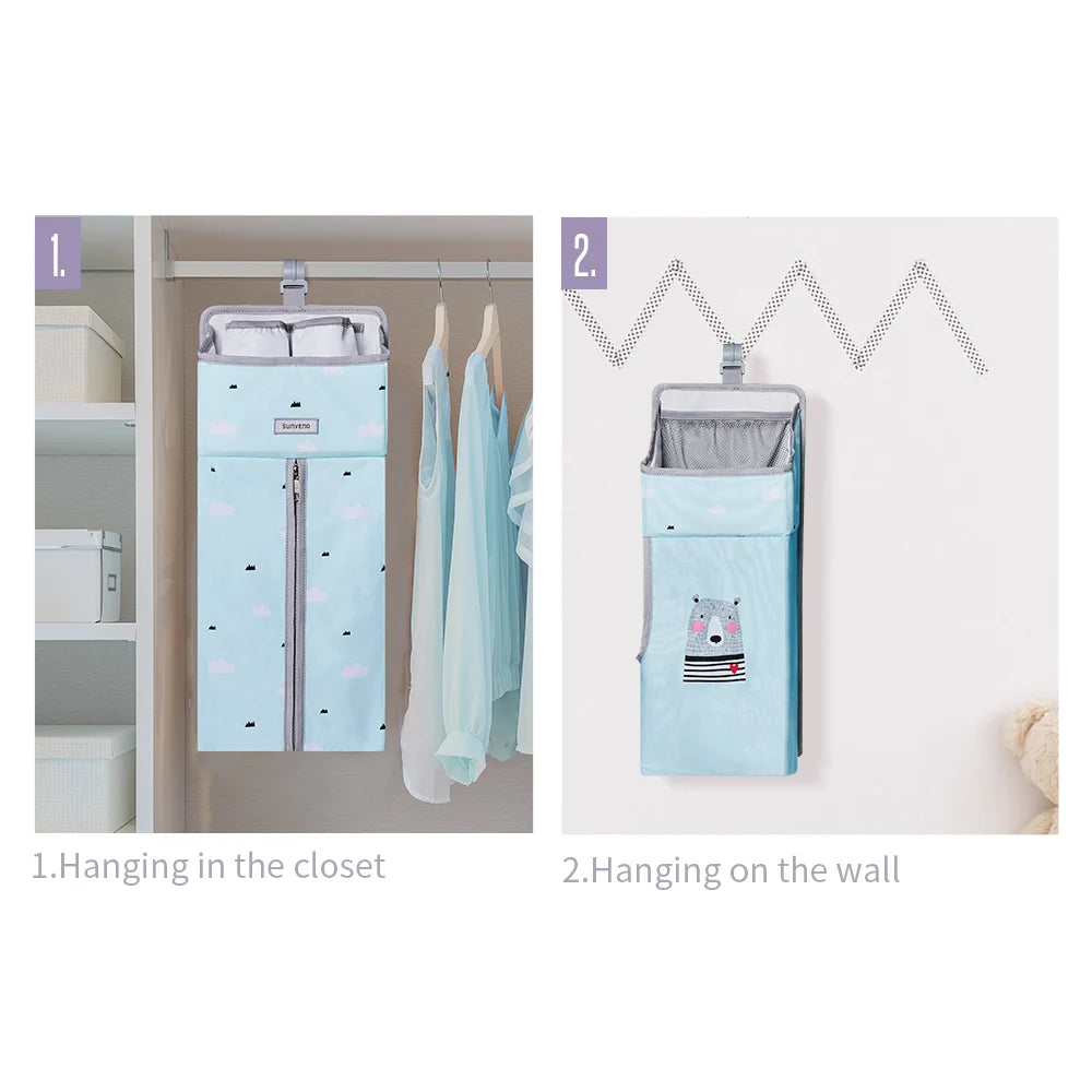 Crib Organizer for Hanging Storage Bag, Baby Clothing Caddy