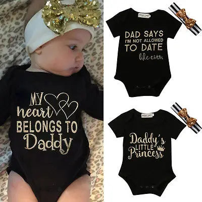 Newborn Infant Baby Girl Toddler Clothes-Short Sleeves Bodysuit Jumpsuit Playsuit Outfit 0-18M