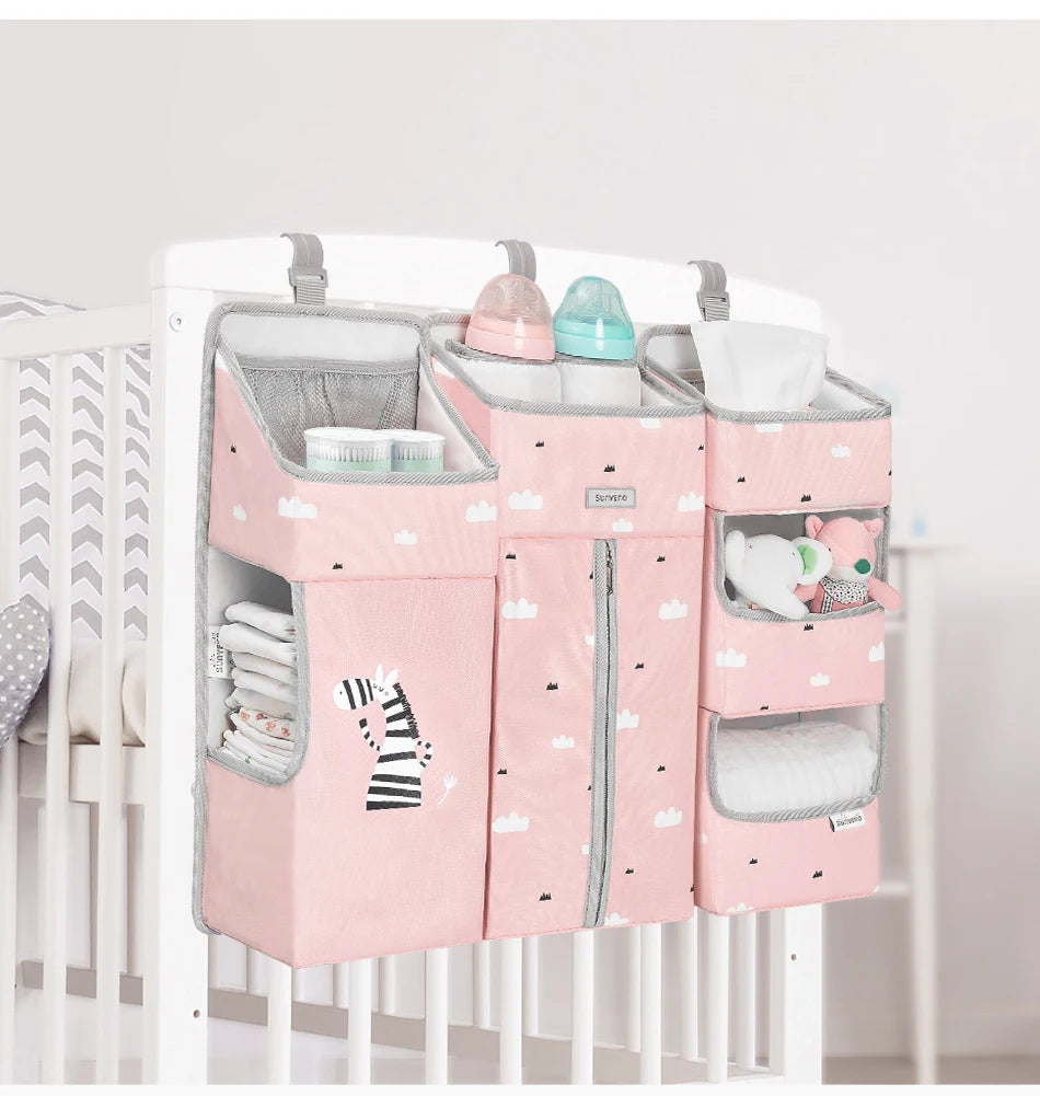 Crib Organizer for Hanging Storage Bag, Baby Clothing Caddy