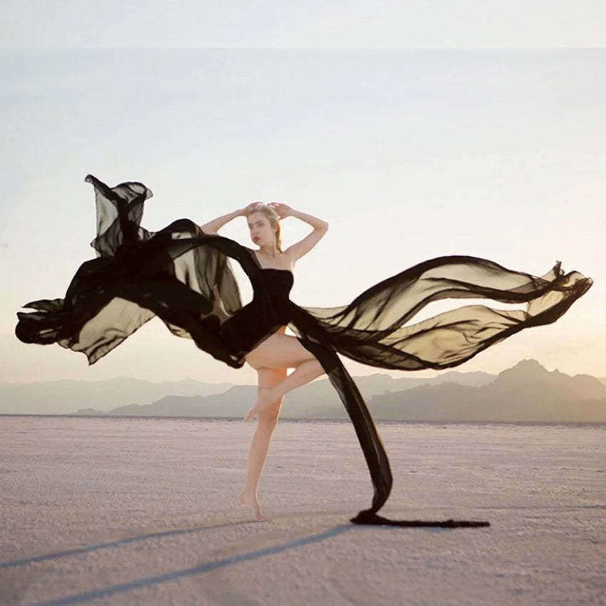 Chiffon Lace Maternity Dresses For Photo Shoot, Sexy Split Front