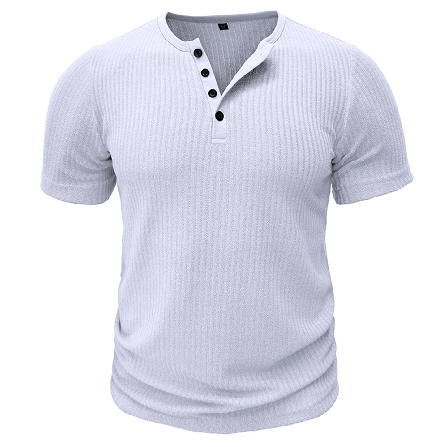Muscle Slim Fit Short Sleeve T-shirt, V-neck Collar