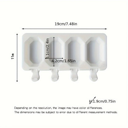 2-Piece Silicone Ice Cube & Popsicle Mold Set - 8.35X4.8"
