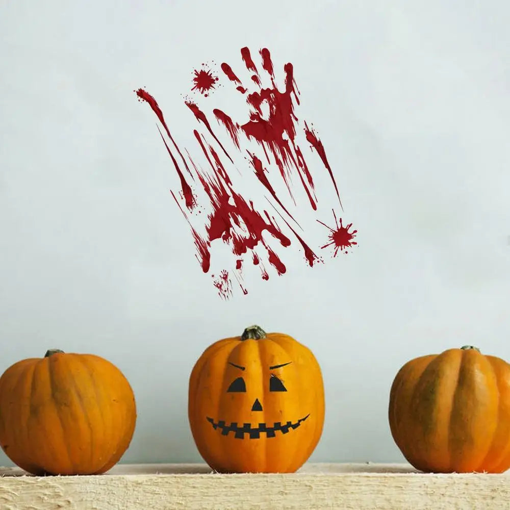 Bloody Stickers Halloween Wall Decals, Create Horror Scenes Bloody Footprints Floor Window Clings For Indoor Outdoor