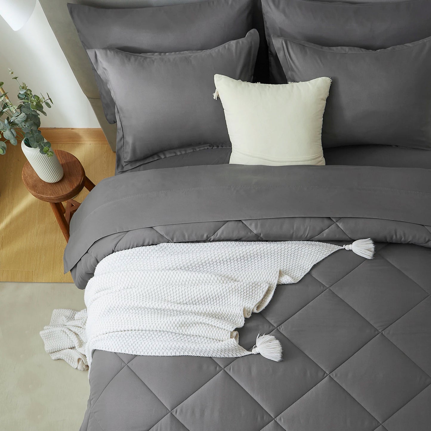 Bedding Sets, 5/7 Pieces in a Bag, with Comforters, Sheets, Pillowcases & Pillow Shams