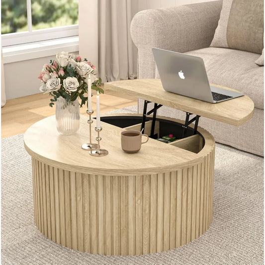 34.6'' Farmhouse Lift Top Coffee Table with Storage