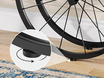 70.9-Inch Narrow Sofa Table with Bicycle Metal Base