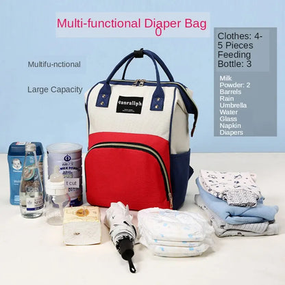 Diaper Bag Backpack, Large Capacity, Multi-function, Waterproof
