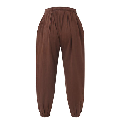 Oversize Loose Harem Pants, Chinese Linen, Overweight Sweatpants