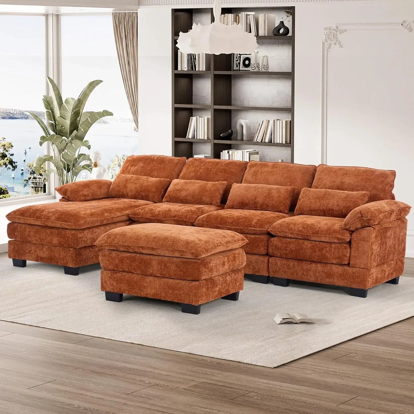 114" U Shape Sectional Cloud Couch