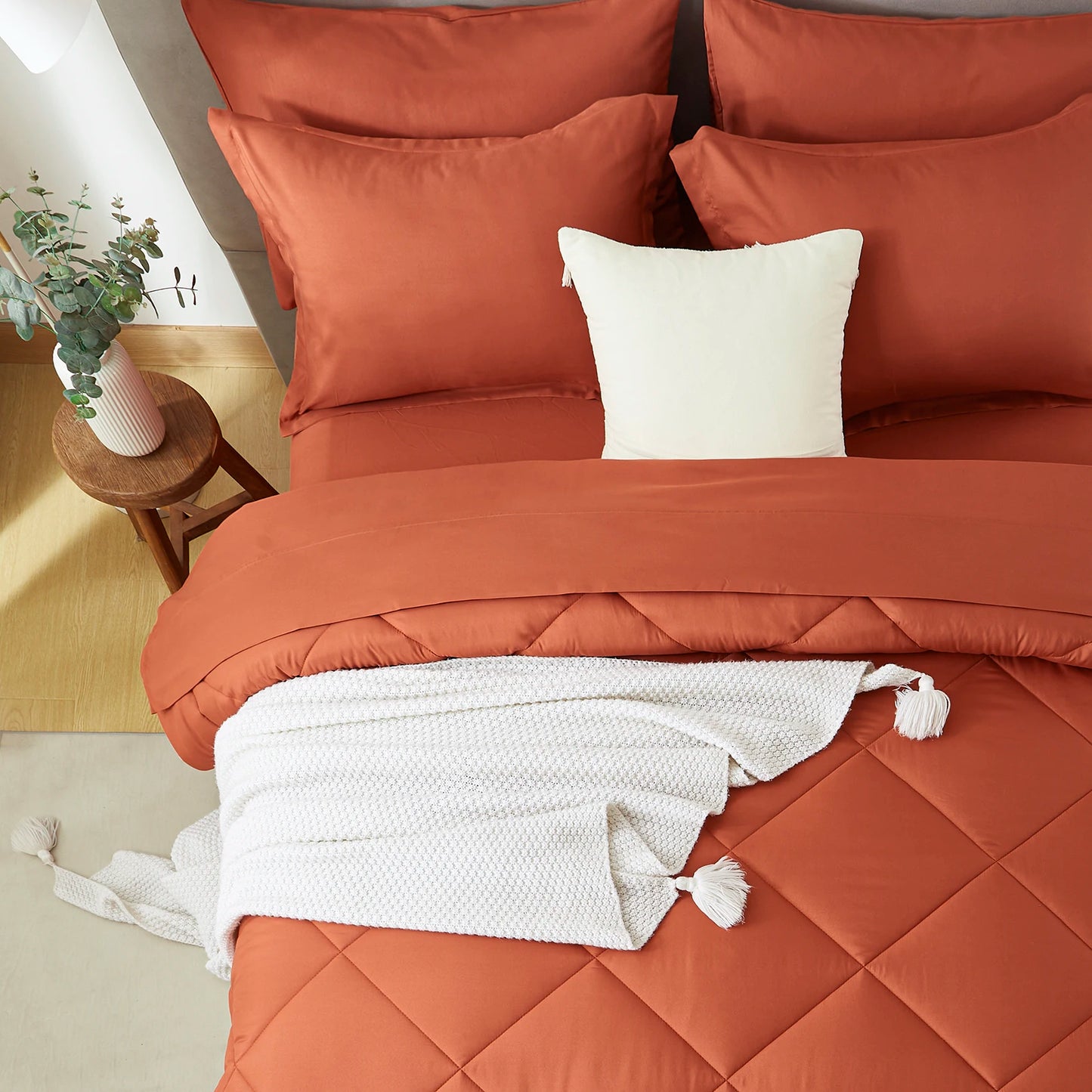 Bedding Sets, 5/7 Pieces in a Bag, with Comforters, Sheets, Pillowcases & Pillow Shams