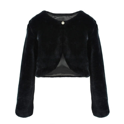 Size 1-12 Dressy Cardigan Fleece Fuzzy Bolero