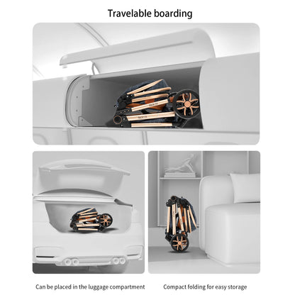 Lightweight Baby Stroller 3 in 1 Multifunctional High Landscape Baby 4 IN 1 Strollers with Isofix