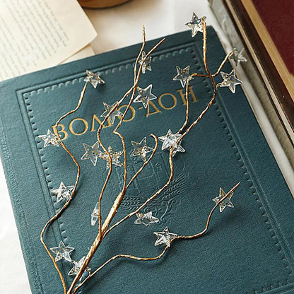 Golden Stem Ornaments Holiday Glitter Berry Stems For Tree/ Wreath/Crafts