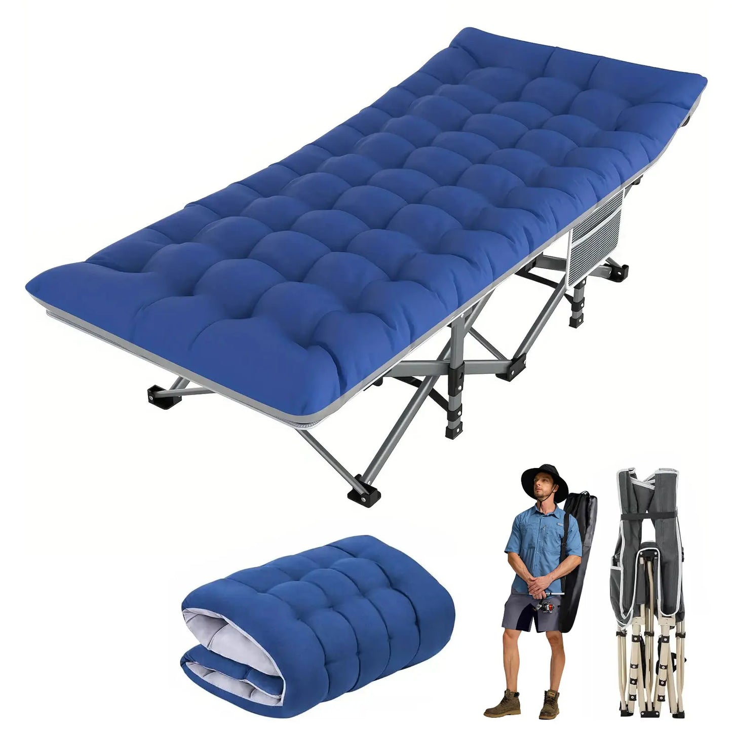 Folding Cot, Portable Heavy Duty Bed