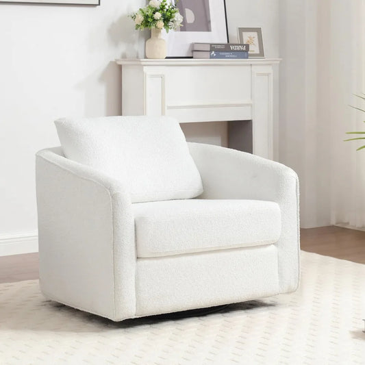 Oversized 360 Swivel Armchair(Seat Area:25.6" D x 26.8" W)