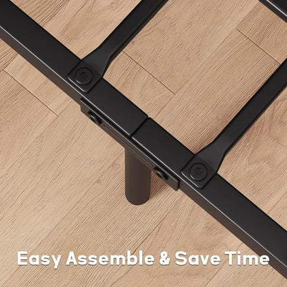 Bed Frame with Wooden Headboard and Footboard, No Box Spring Needed, 14 inch Easy to Assemble