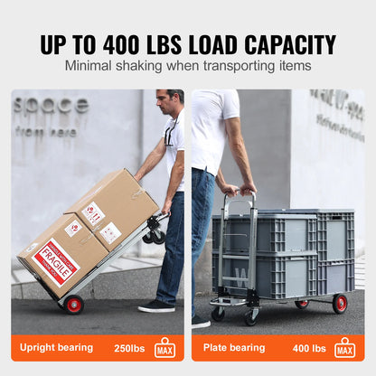 SucceBuy 400 lbs Folding Hand Truck Lightweight Dolly with Wheels
