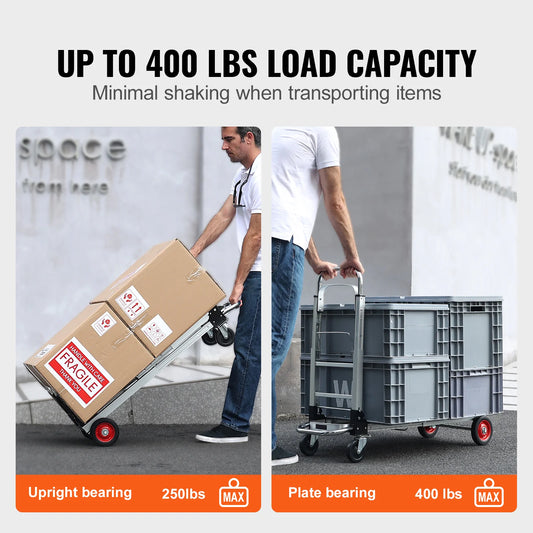 SucceBuy 400 lbs Folding Hand Truck Lightweight Dolly with Wheels