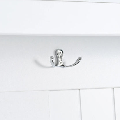 47.2'' Wide Hall Tree with Storage, 5-in-1 Entryway Bench with Shutter-shaped doors, Coat Rack, Cushion and 4 Sturdy Hooks