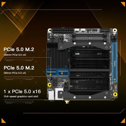 Motherboard BD795i SE, AMD Ryzen 9 7945HX, 16 C/32 T,PCIe 5.0 x16 Slot, Dual PCIe4.0 M.2 Mini ITX NAS Motherboard